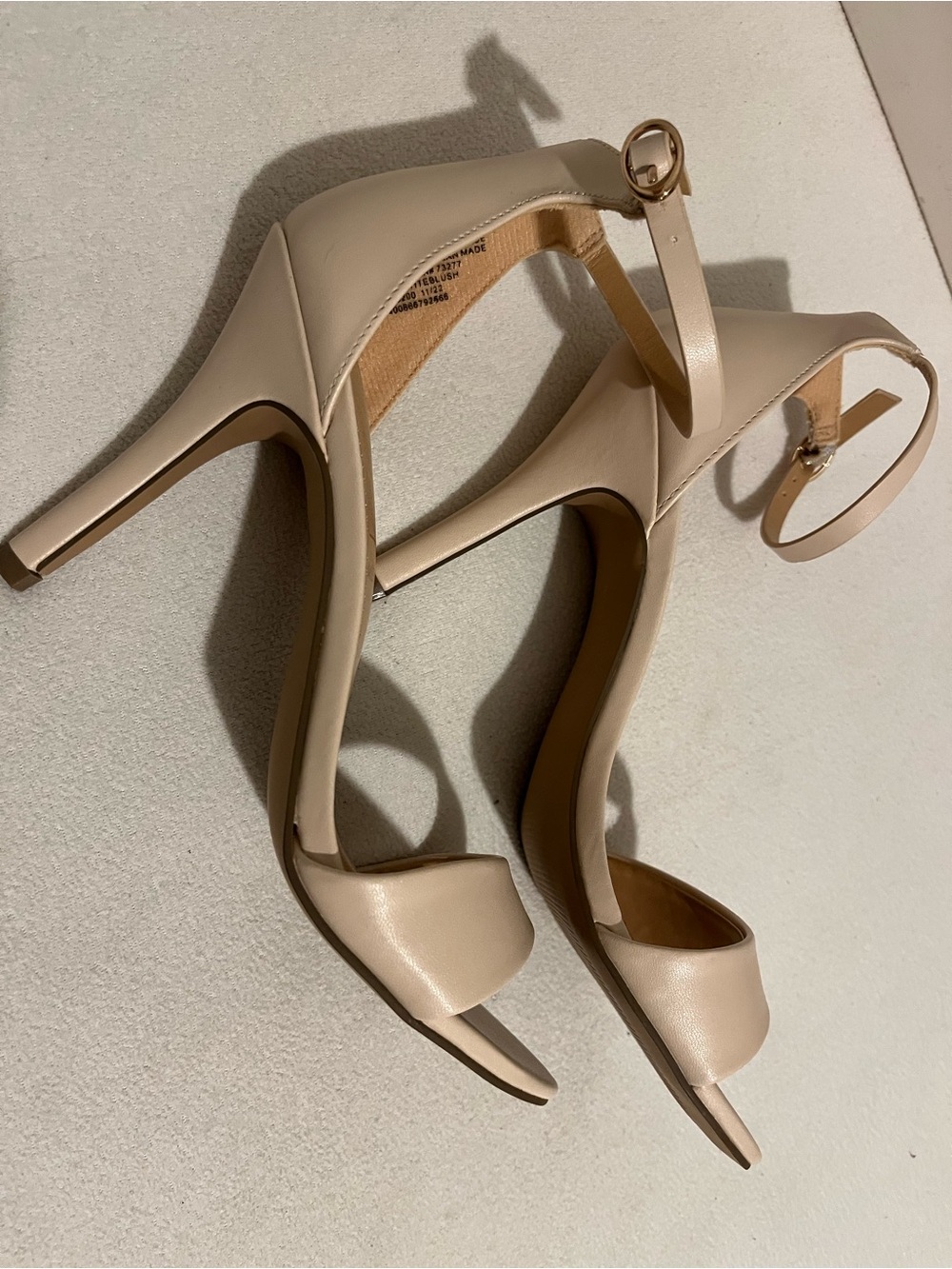 LC Lauren Conrad Beige Open-Toe Ankle-Strap High Heels - Picture 5 of 6